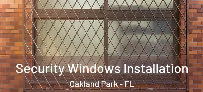  Security Windows Installation Oakland Park - FL